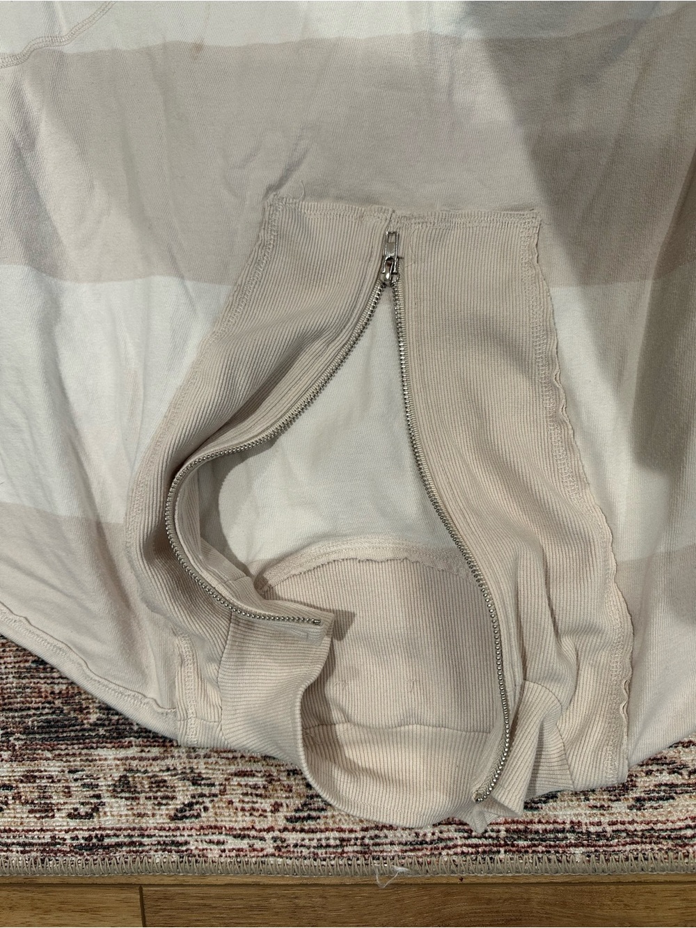 Free People Movement Retro Rugby Set set beige / white. Size L - Picture 3 of 4